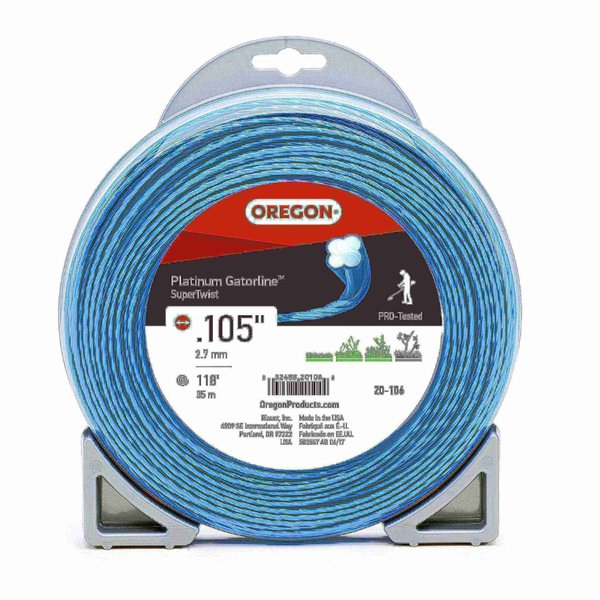 Oregon Platinum Gatorline SuperTwist Trimmer Line, .105" by 118', 1/2Lb Donut 20-106